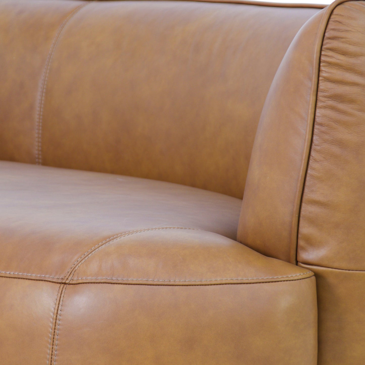 CLC10845-NV 3 Seater Sofa - Amber Tan Leather