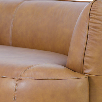 CLC10845-NV 3 Seater Sofa - Amber Tan Leather