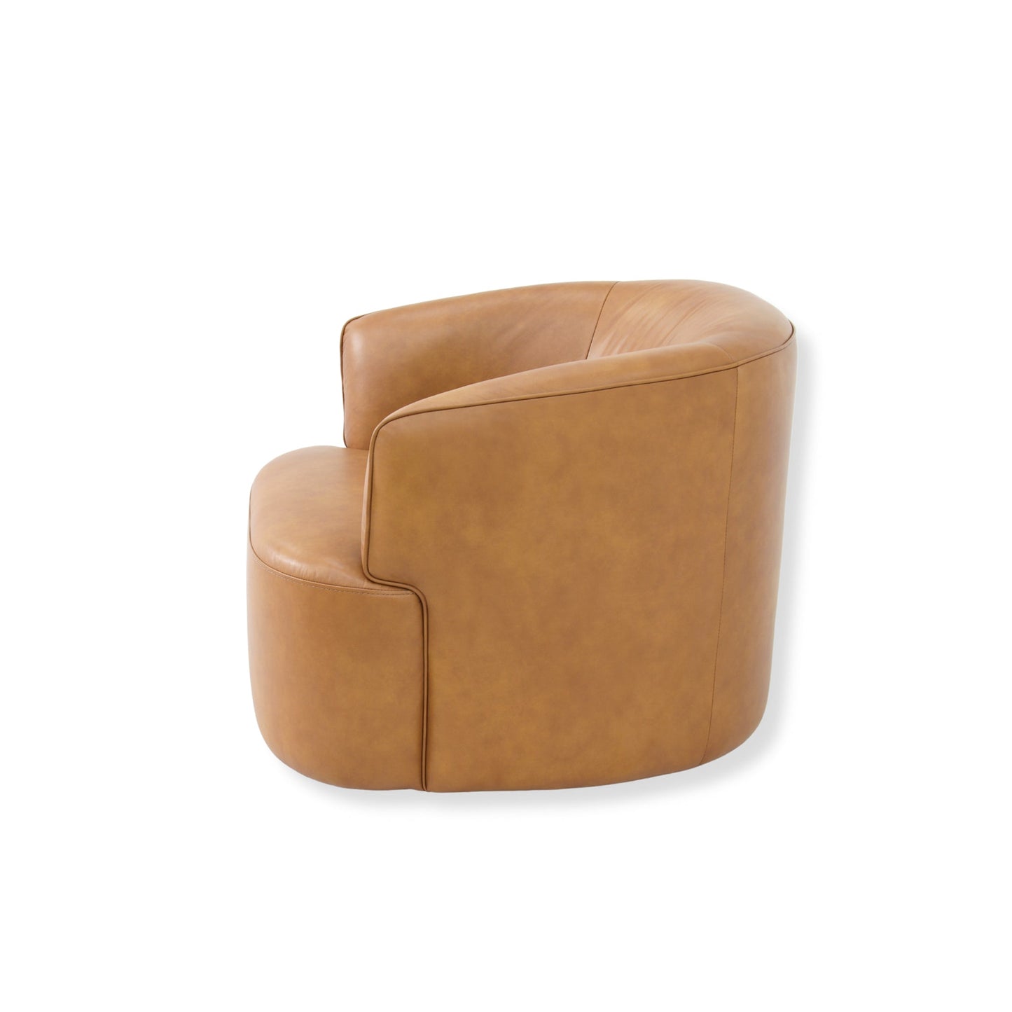 CLC10846-NV Swivel Armchair - Amber Tan Leather