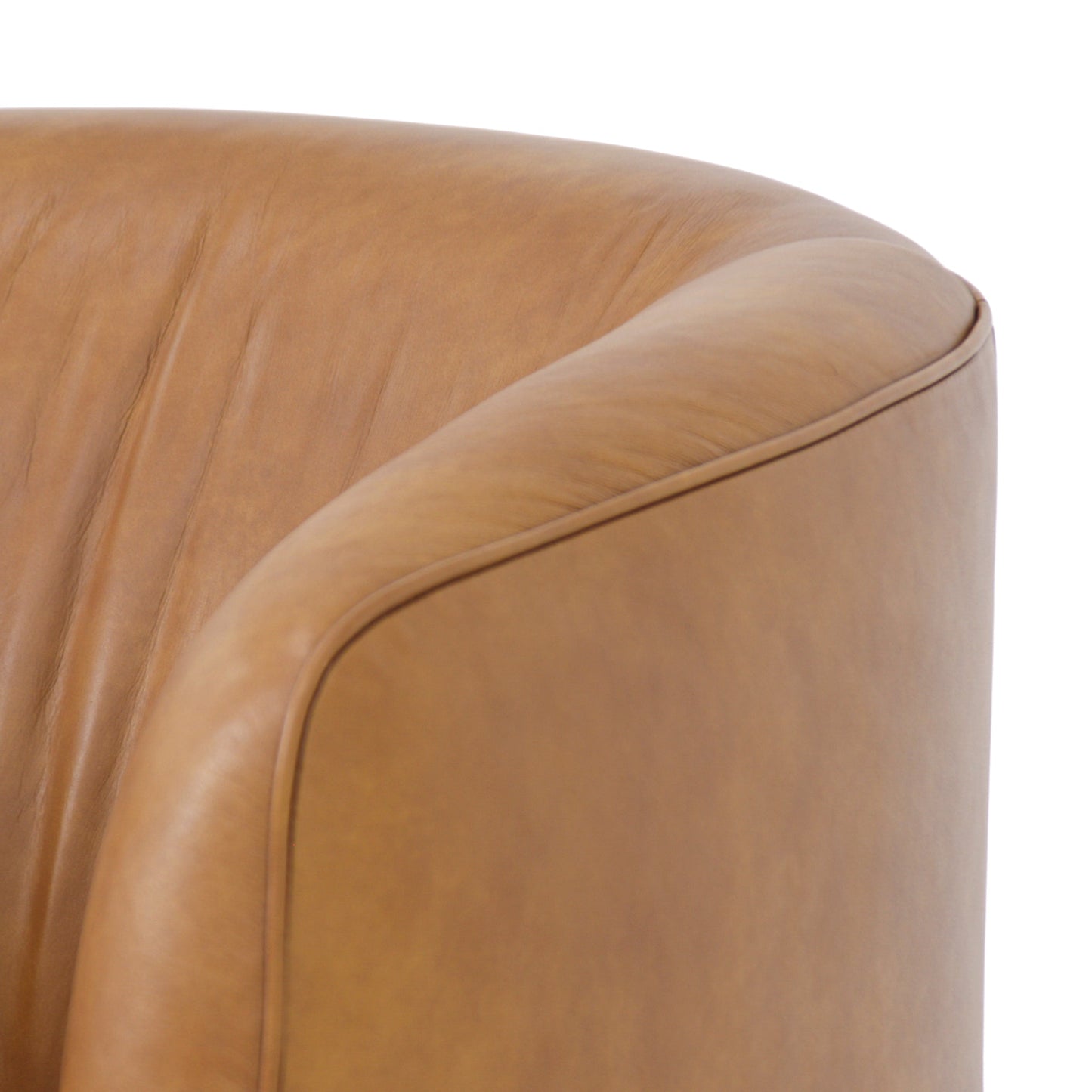 CLC10846-NV Swivel Armchair - Amber Tan Leather