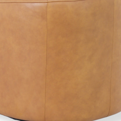 CLC10846-NV Swivel Armchair - Amber Tan Leather