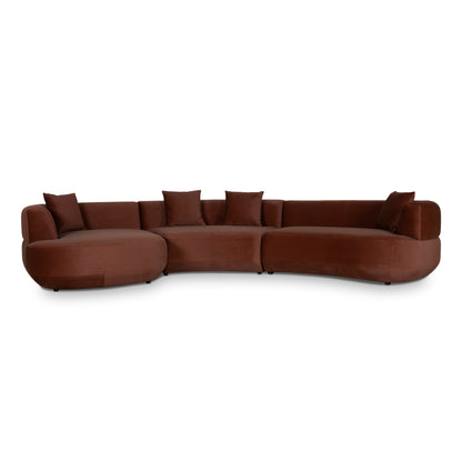 CLC10850-FS Modular Left Chaise Sofa - Red Bronze