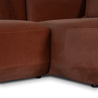CLC10849-FS Modular Right Chaise Sofa - Red Bronze