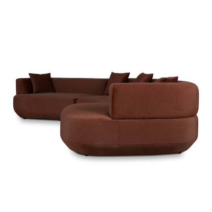CLC10849-FS Modular Right Chaise Sofa - Red Bronze