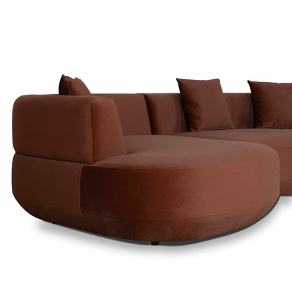 CLC10850-FS Modular Left Chaise Sofa - Red Bronze