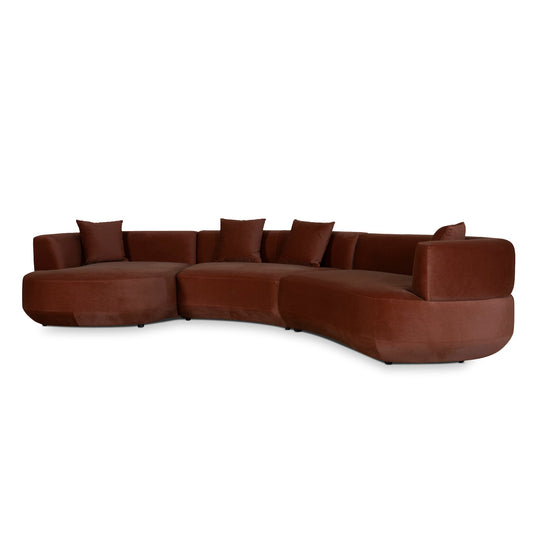 CLC10850-FS Modular Left Chaise Sofa - Red Bronze
