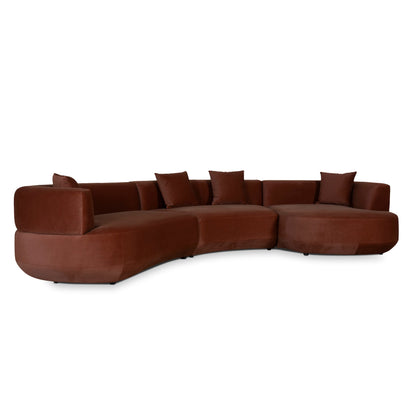 CLC10849-FS Modular Right Chaise Sofa - Red Bronze