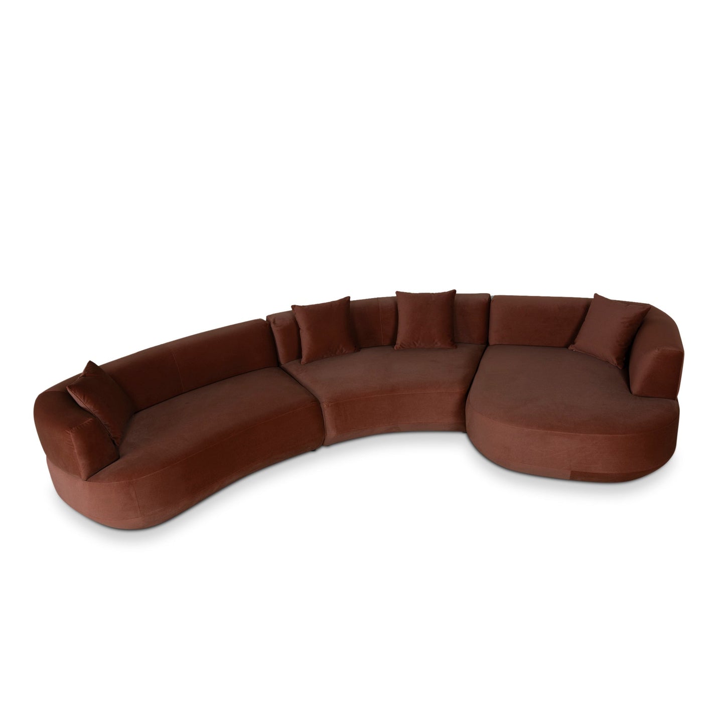 CLC10849-FS Modular Right Chaise Sofa - Red Bronze