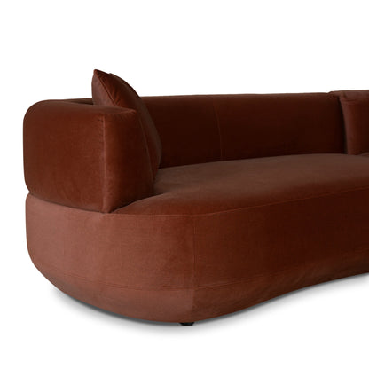 CLC10849-FS Modular Right Chaise Sofa - Red Bronze