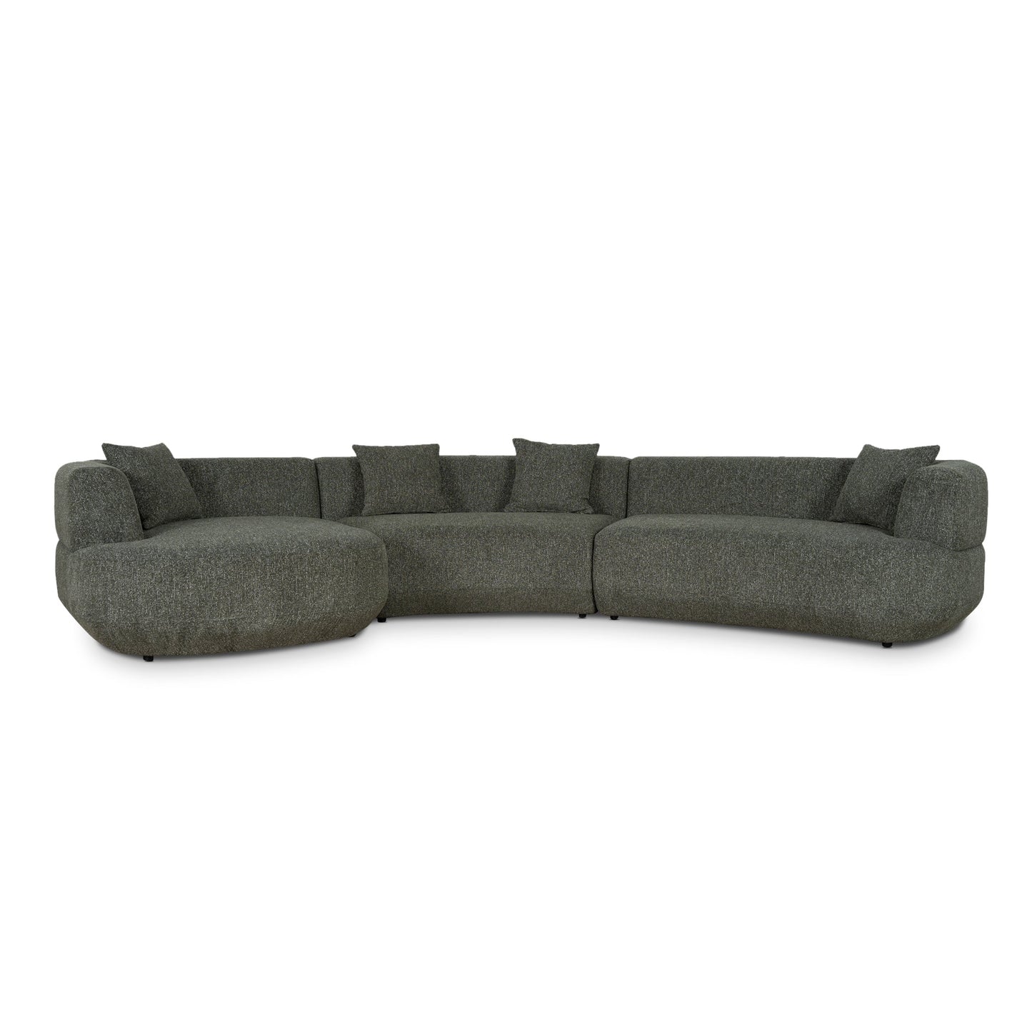 CLC10851-FS Modular Left Chaise Sofa - Canopy Green