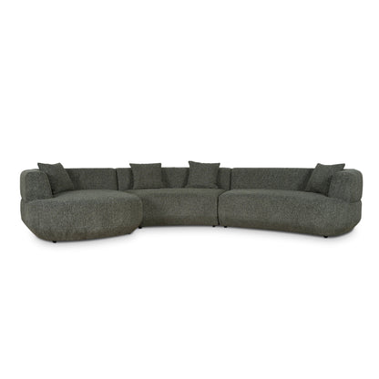 CLC10851-FS Modular Left Chaise Sofa - Canopy Green