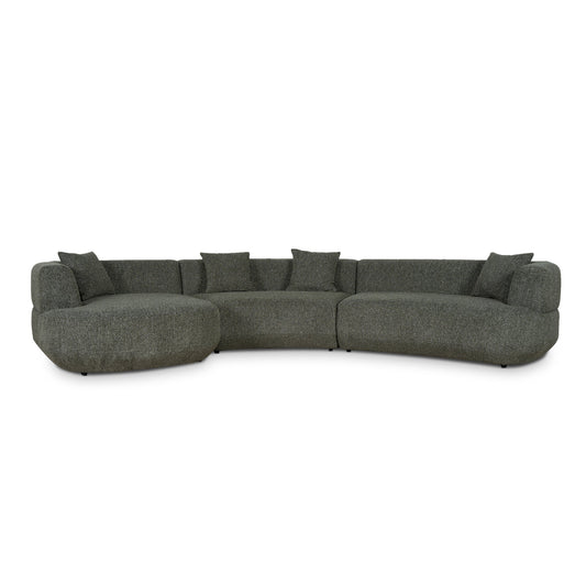 CLC10851-FS Modular Left Chaise Sofa - Canopy Green