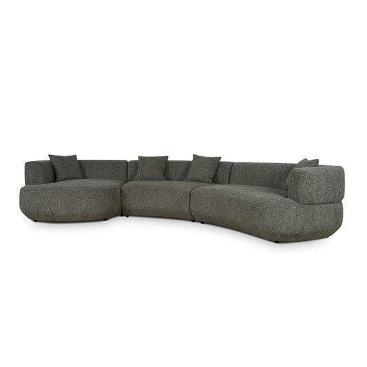 CLC10851-FS Modular Left Chaise Sofa - Canopy Green