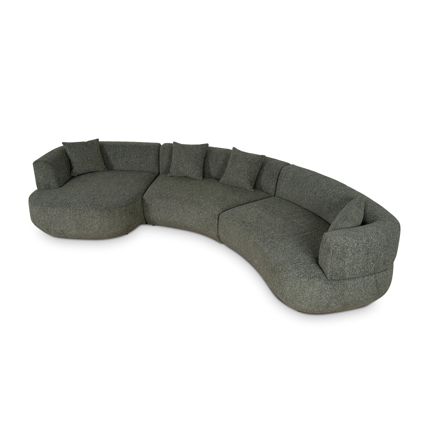 CLC10851-FS Modular Left Chaise Sofa - Canopy Green