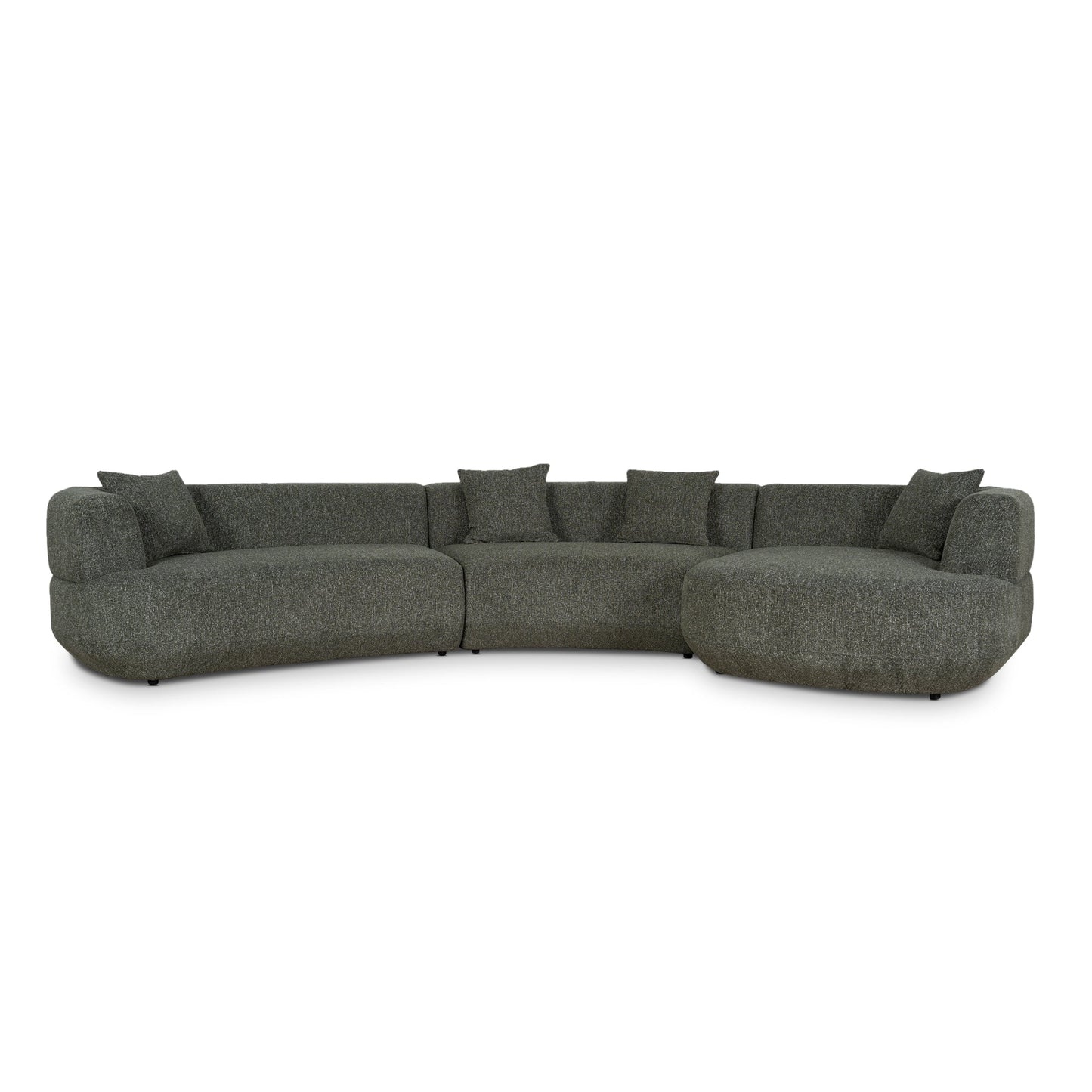 CLC10852-FS Modular Right Chaise Sofa - Canopy Green