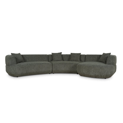 CLC10852-FS Modular Right Chaise Sofa - Canopy Green