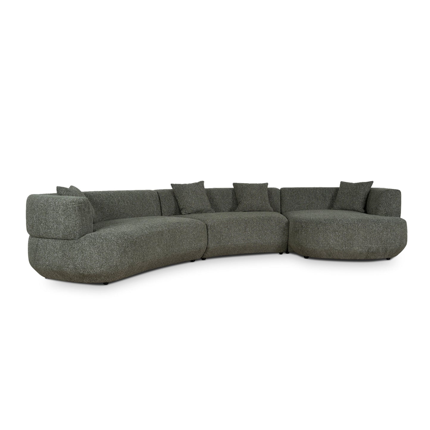 CLC10852-FS Modular Right Chaise Sofa - Canopy Green