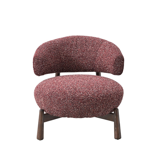 CLC10932-OLS Fabric Lounge Chair - Autumn Red