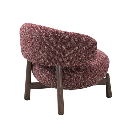 CLC10932-OLS Fabric Lounge Chair - Autumn Red