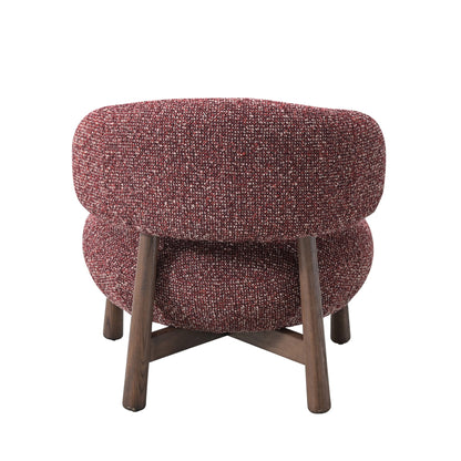 CLC10932-OLS Fabric Lounge Chair - Autumn Red