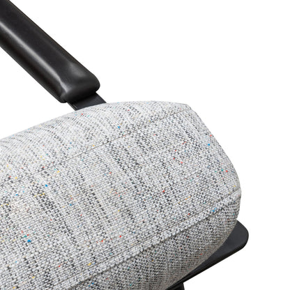 Fabric Armchair - Light Spec Grey - Black Legs