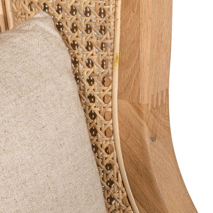 CLC6398-CH Wingback Rattan Armchair - Distress Natural - Sand White