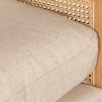 CLC6398-CH Wingback Rattan Armchair - Distress Natural - Sand White