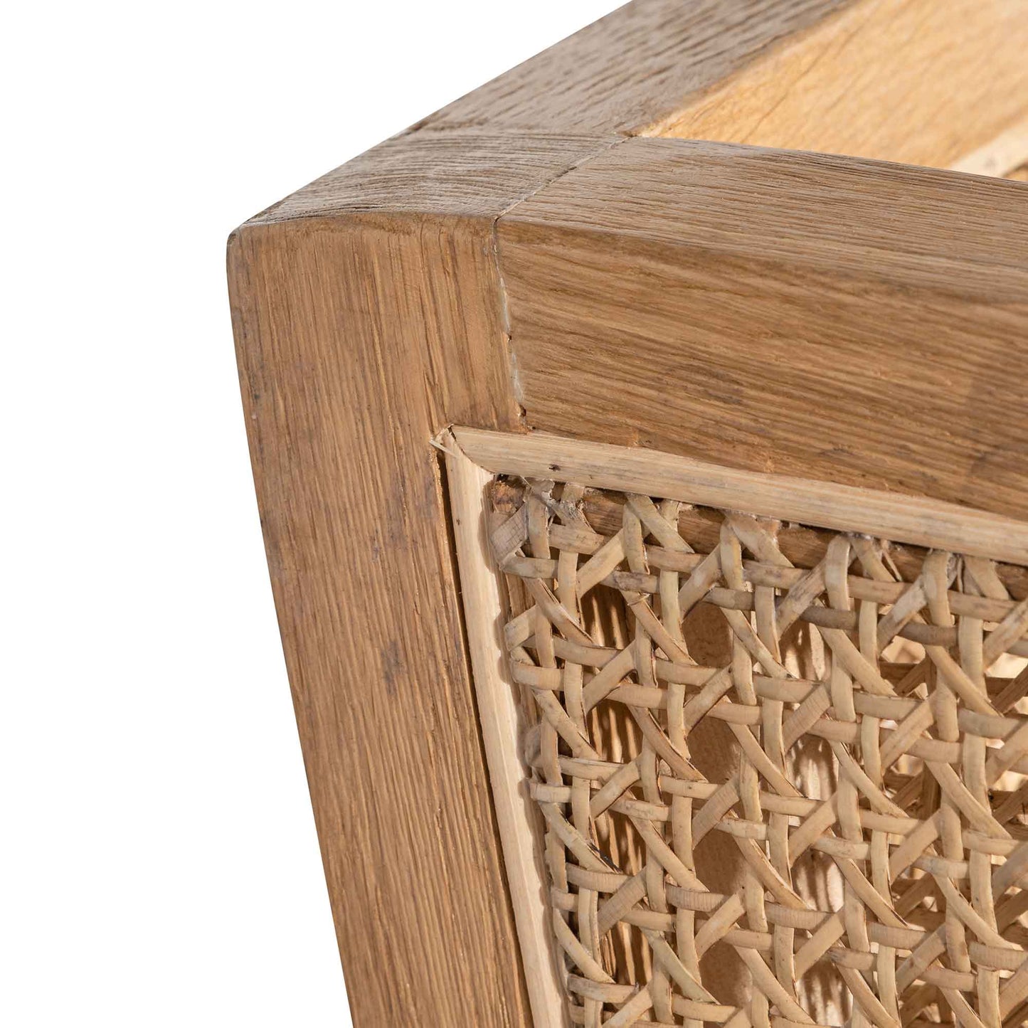 CLC6398-CH Wingback Rattan Armchair - Distress Natural - Sand White