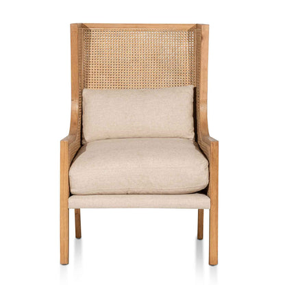 CLC6398-CH Wingback Rattan Armchair - Distress Natural - Sand White