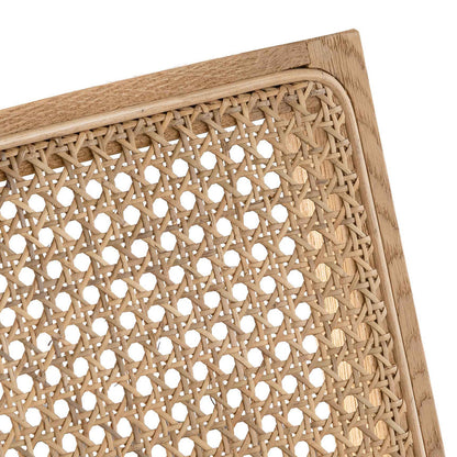 Rattan Armchair - Distress Natural and Black Seat