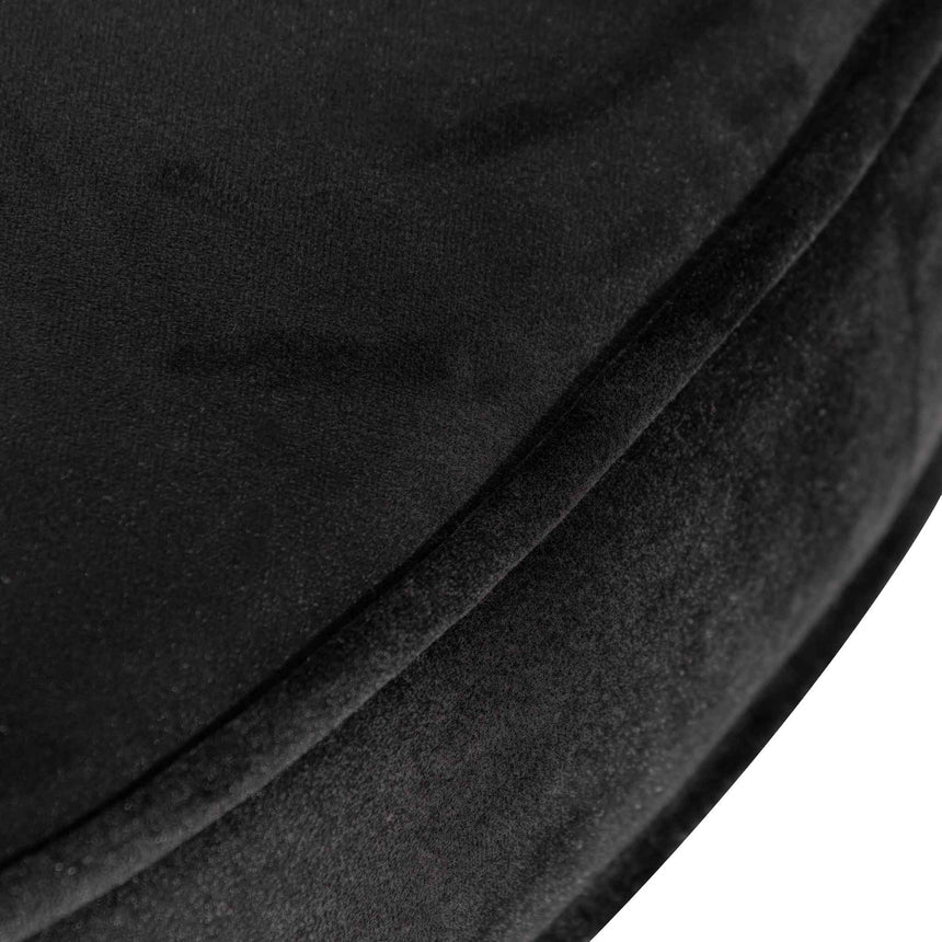 100cmx46cm Ottoman - Black Velvet