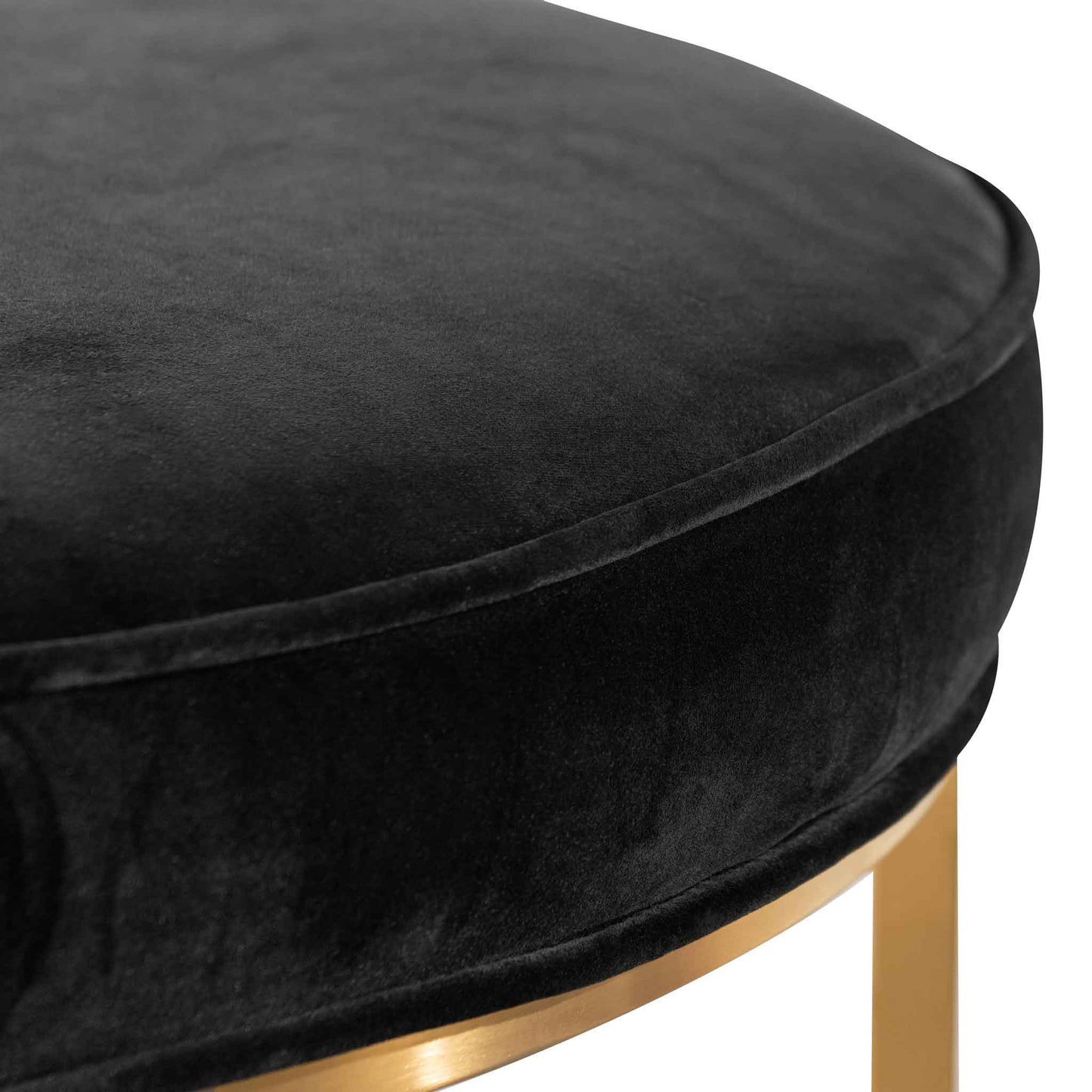 CLC6627-BS 100cmx46cm Ottoman - Black Velvet