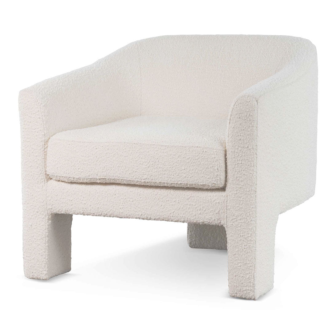 CLC6650-CA Fabric Armchair - Ivory White Boucle