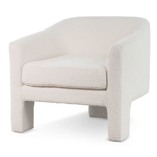 CLC6650-CA Fabric Armchair - Ivory White Boucle
