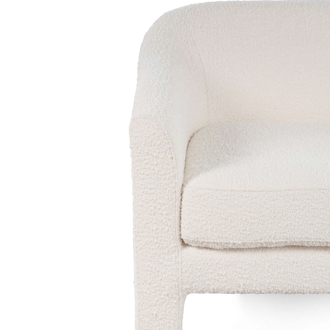 CLC6650-CA Fabric Armchair - Ivory White Boucle