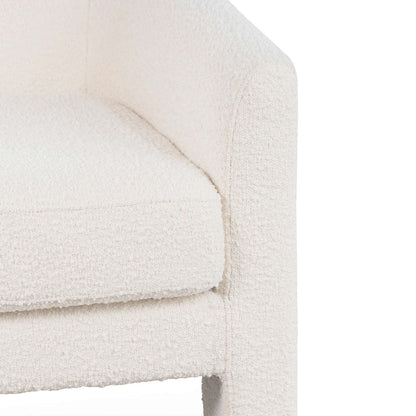 CLC6650-CA Fabric Armchair - Ivory White Boucle