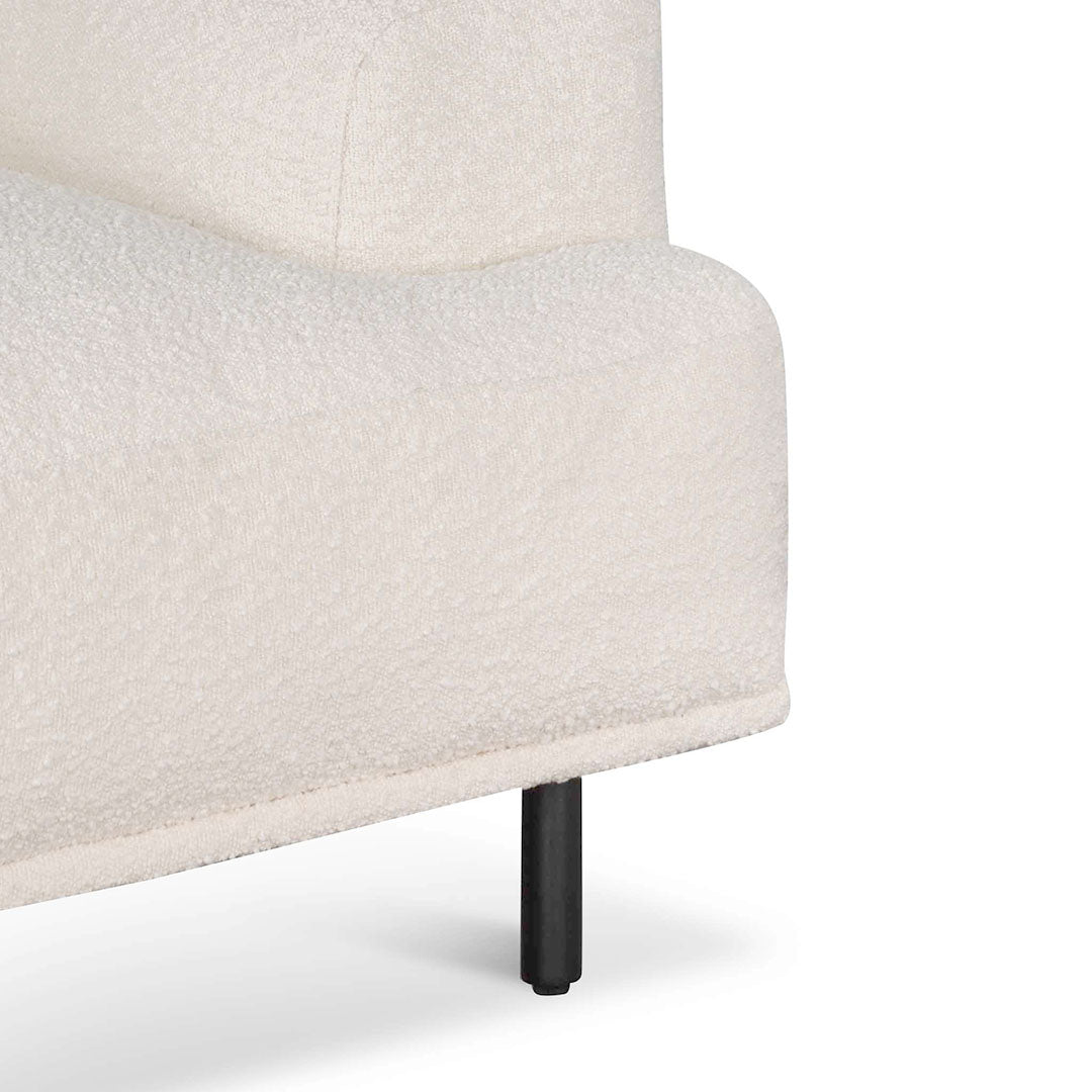 CLC6690-CA Armchair - Ivory White Boucle with Black Legs - Last one