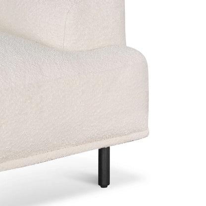 CLC6690-CA Armchair - Ivory White Boucle with Black Legs - Last one