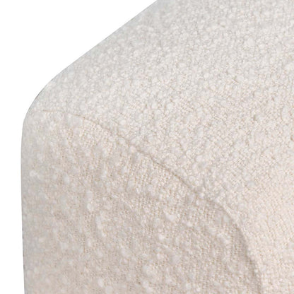 CLC6690-CA Armchair - Ivory White Boucle with Black Legs - Last one