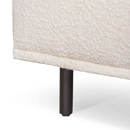 Armchair - Ivory White Boucle with Black Legs - Last one