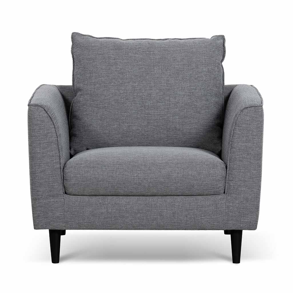 CLC6813-KSO Fabric Armchair - Graphite Grey with Black Leg