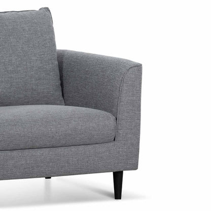 Fabric Armchair - Graphite Grey with Black Leg