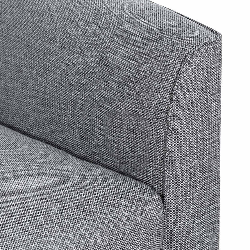Fabric Armchair - Graphite Grey with Black Leg