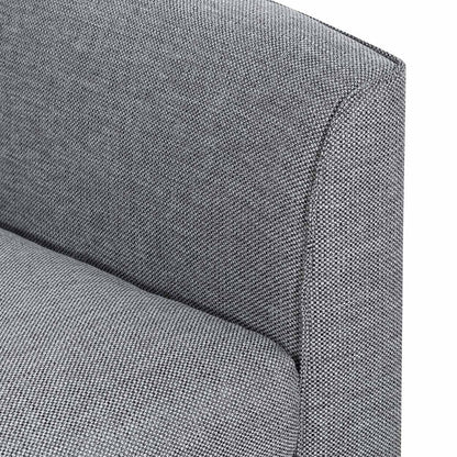 Fabric Armchair - Graphite Grey with Black Leg