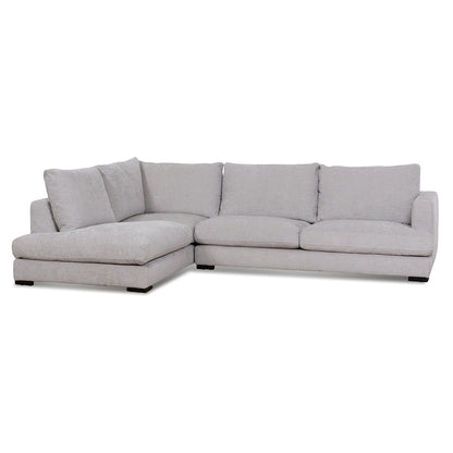 4 Seater Fabric Left Chaise Sofa - Oyster Beige