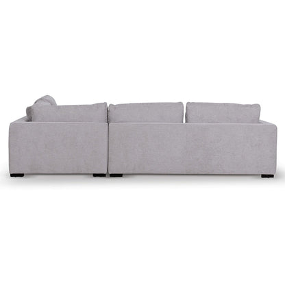 4 Seater Fabric Right Chaise Sofa - Oyster Beige