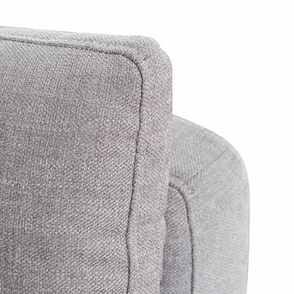Fabric Armchair - Oyster Beige and Black Leg