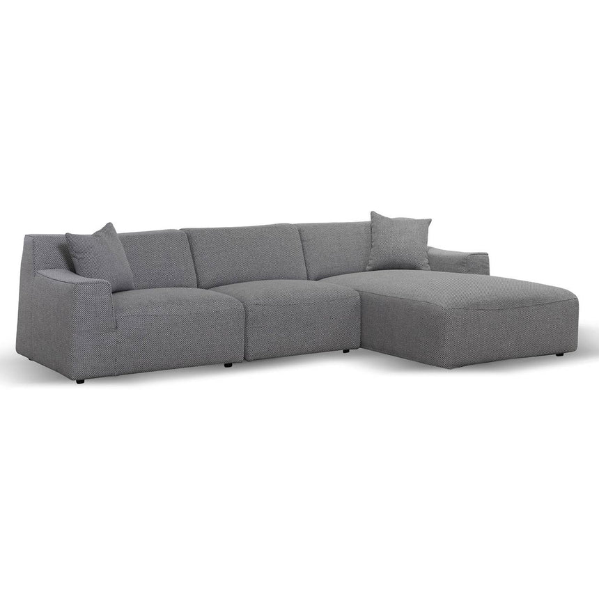 3 Seater Right Chaise Sofa - Noble Grey
