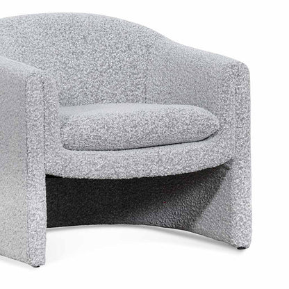 Armchair - Charcoal White Boucle