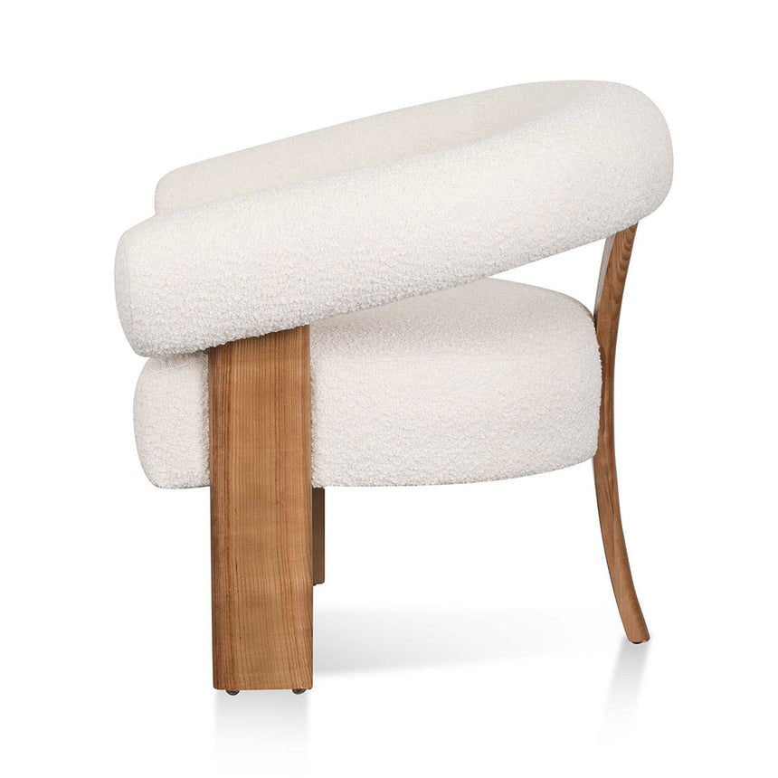 Armchair - Ivory White Boucle